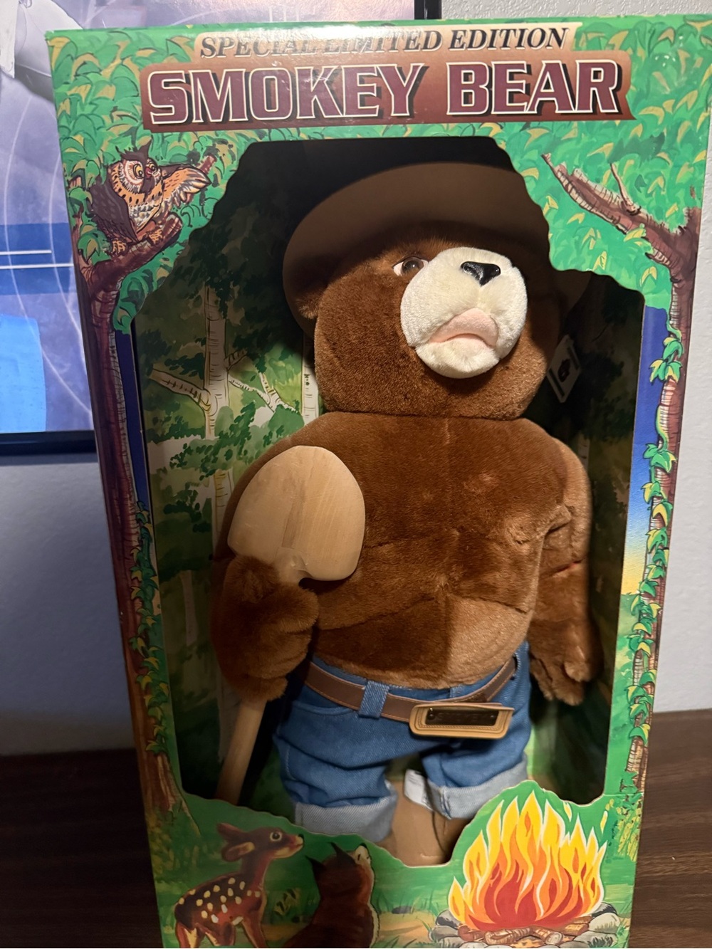 Vintage Smokey Bear Plush J.J. Wind Limited Edition In Box 23” Forest Fire